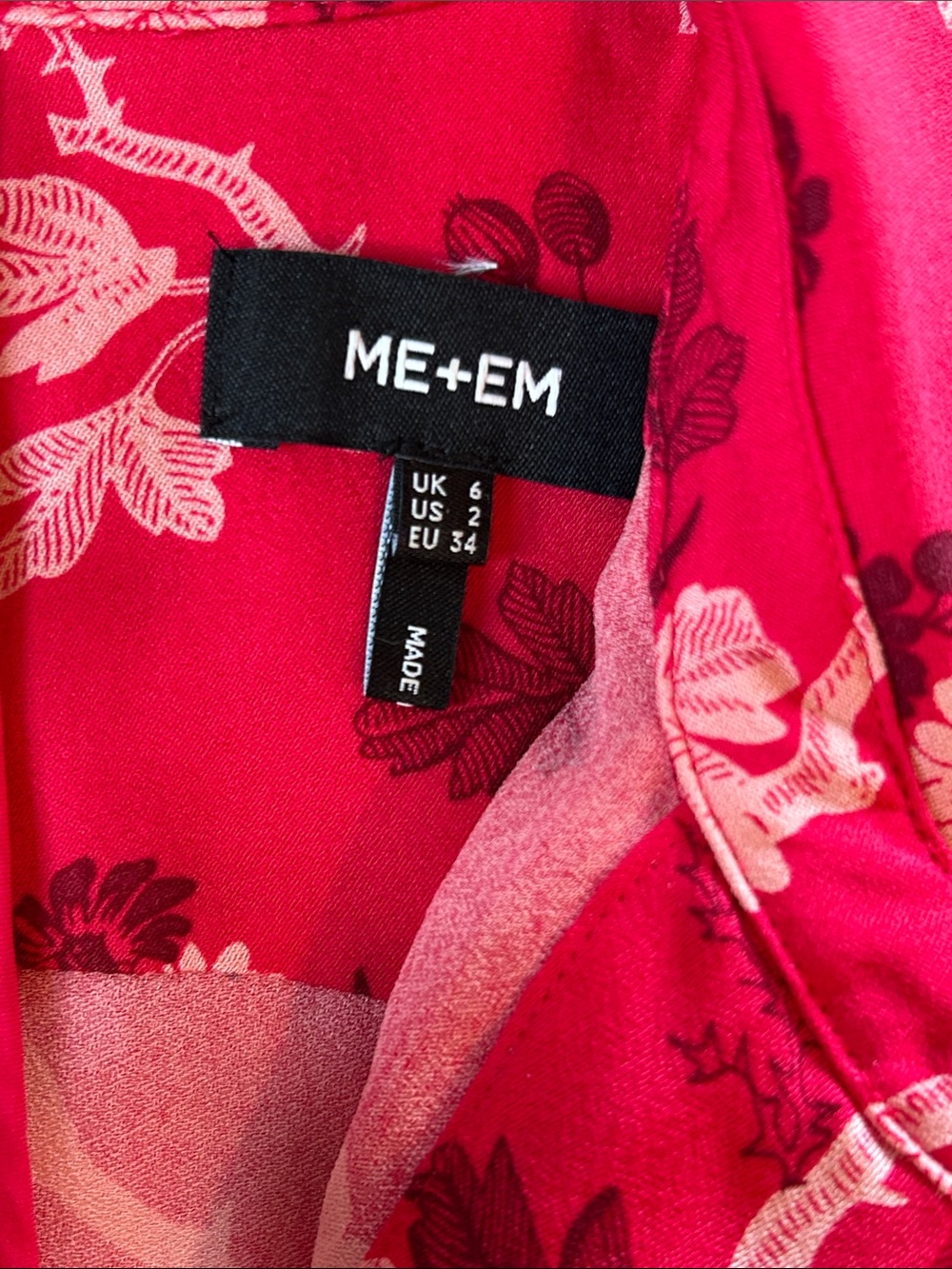 ME+EM Pointed-Collar  Floral Woven Midi Dress - Picture 2 of 15